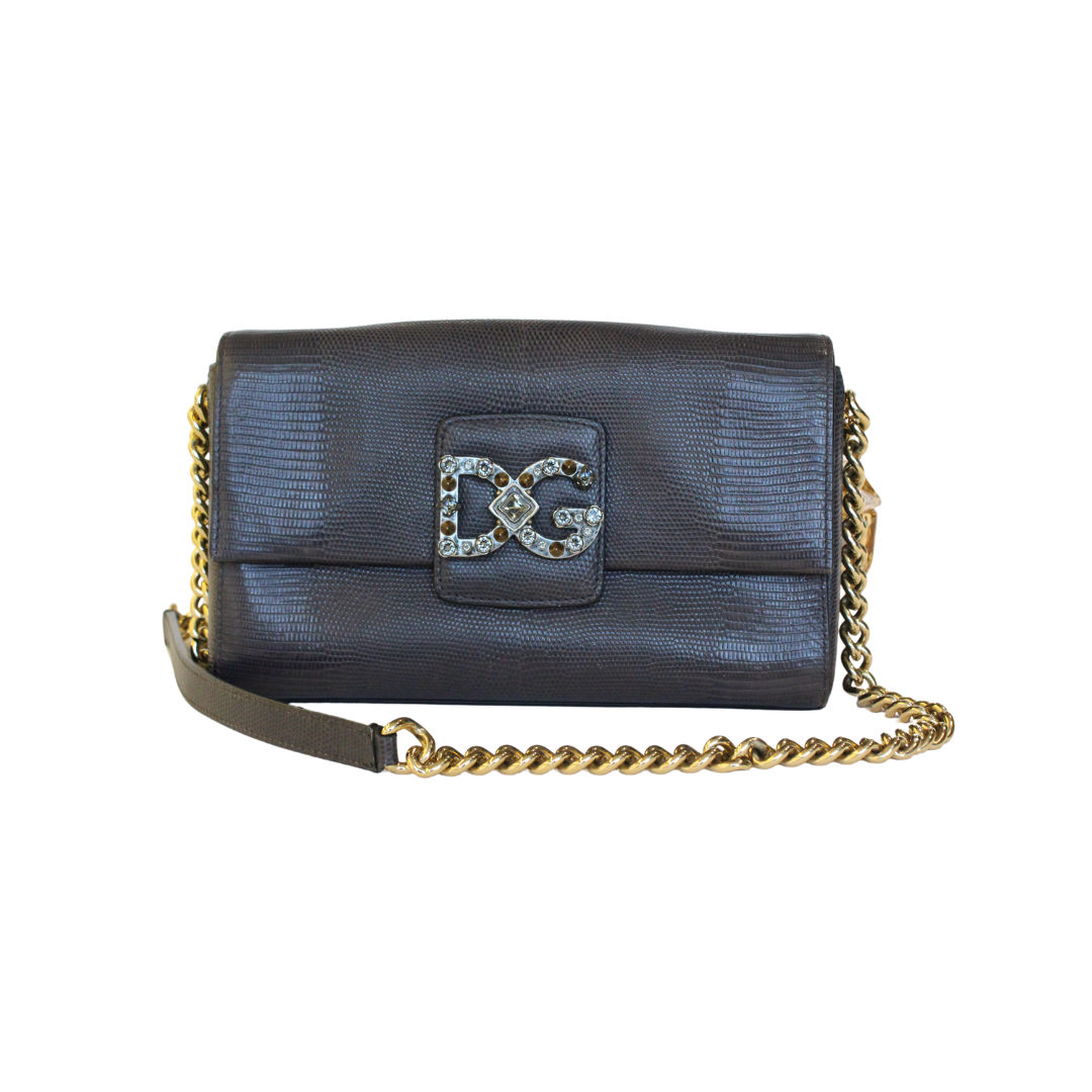 BOLSA DOLCE & GABBANA LIZARD MILLENNIALS GREY