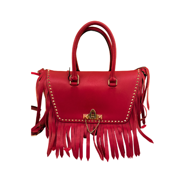 Bolsa Valentino Vermelha com franjas