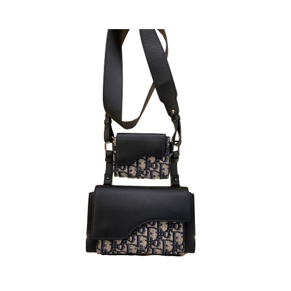 DIOR Saddle Double Wallet Oblique Jacquard