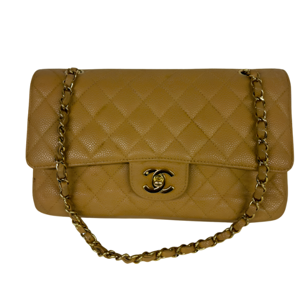 CHANEL DOUBLE FLAP P BEGE