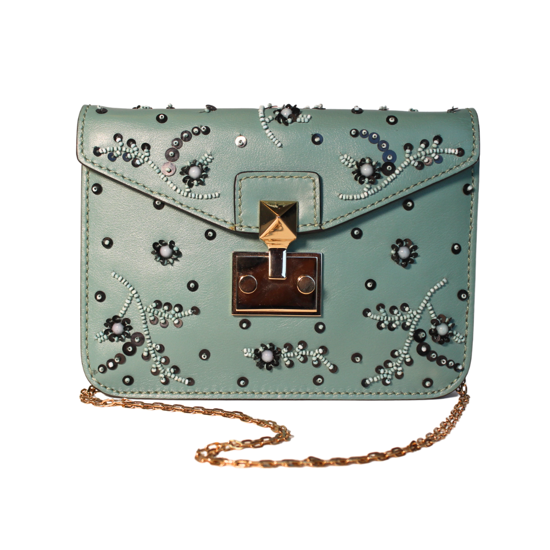 Bolsa Valentino Verde com bordados