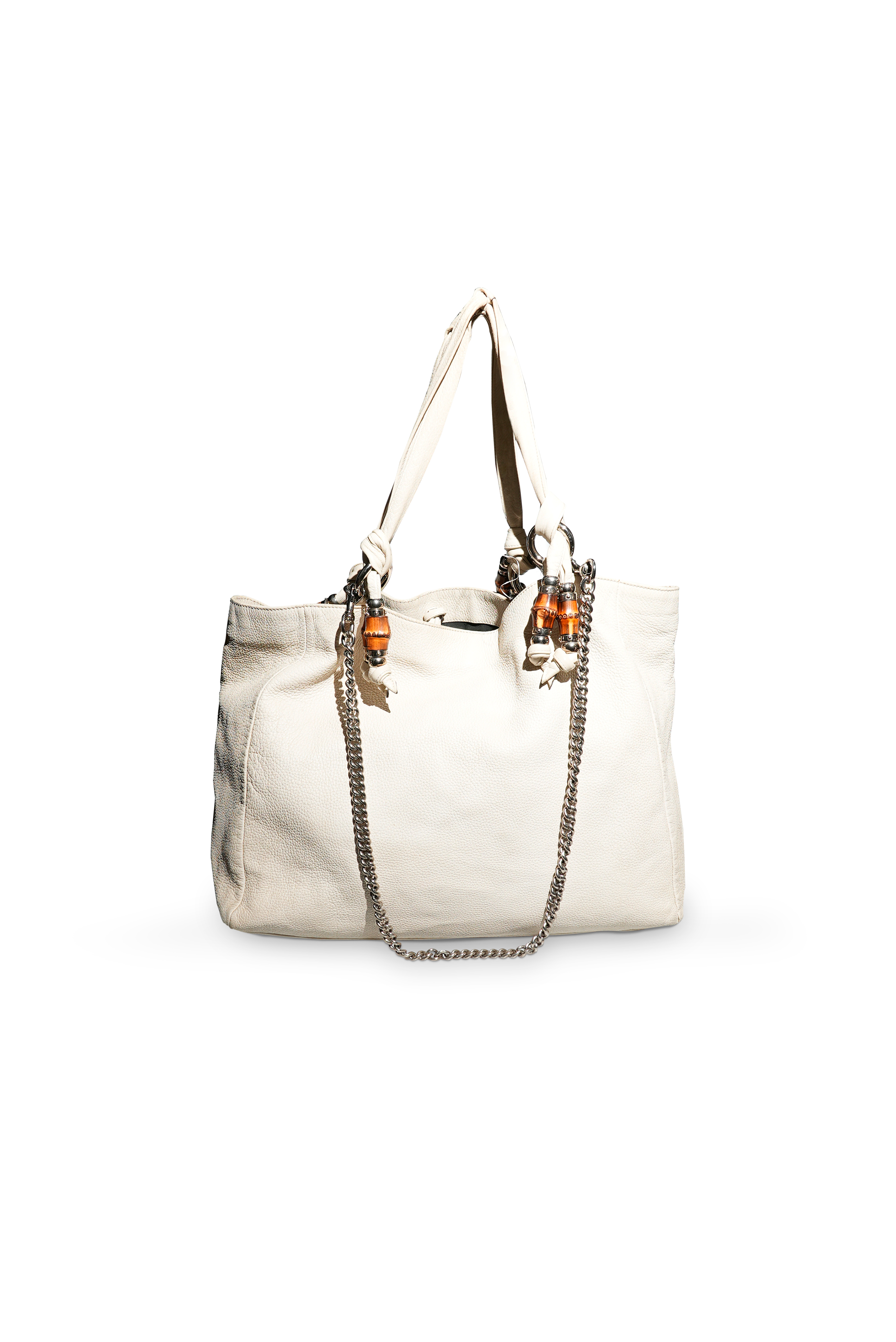 Bolsa Gucci OFF White Com Bambu GG