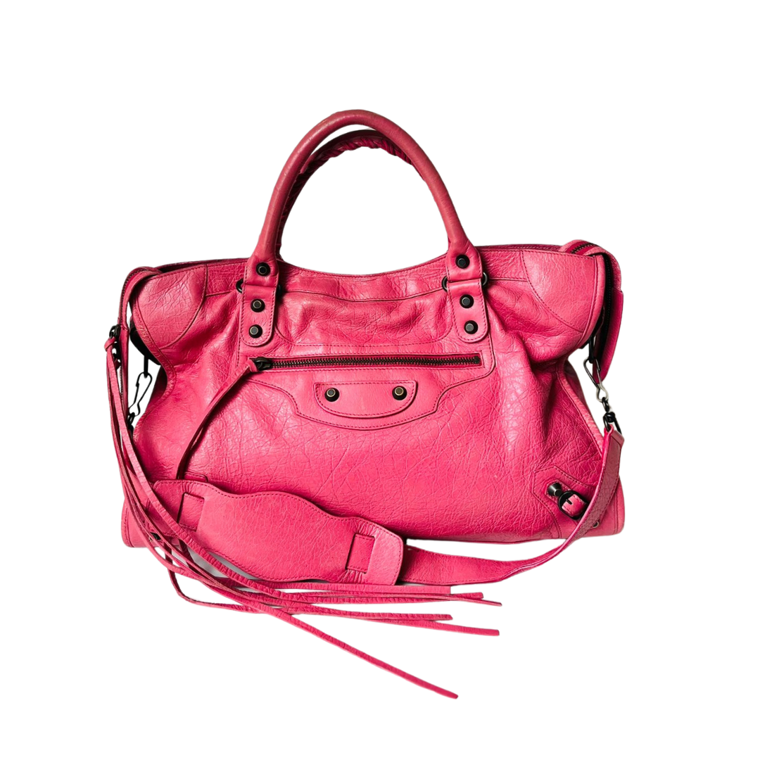 Bolsa Balenciaga Motorcycle Rosa