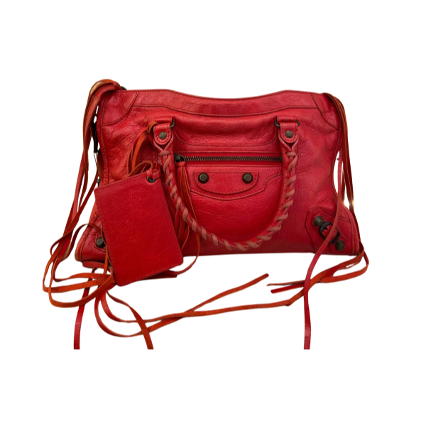 Bolsa Balenciaga City Agneau Classic Vermelha