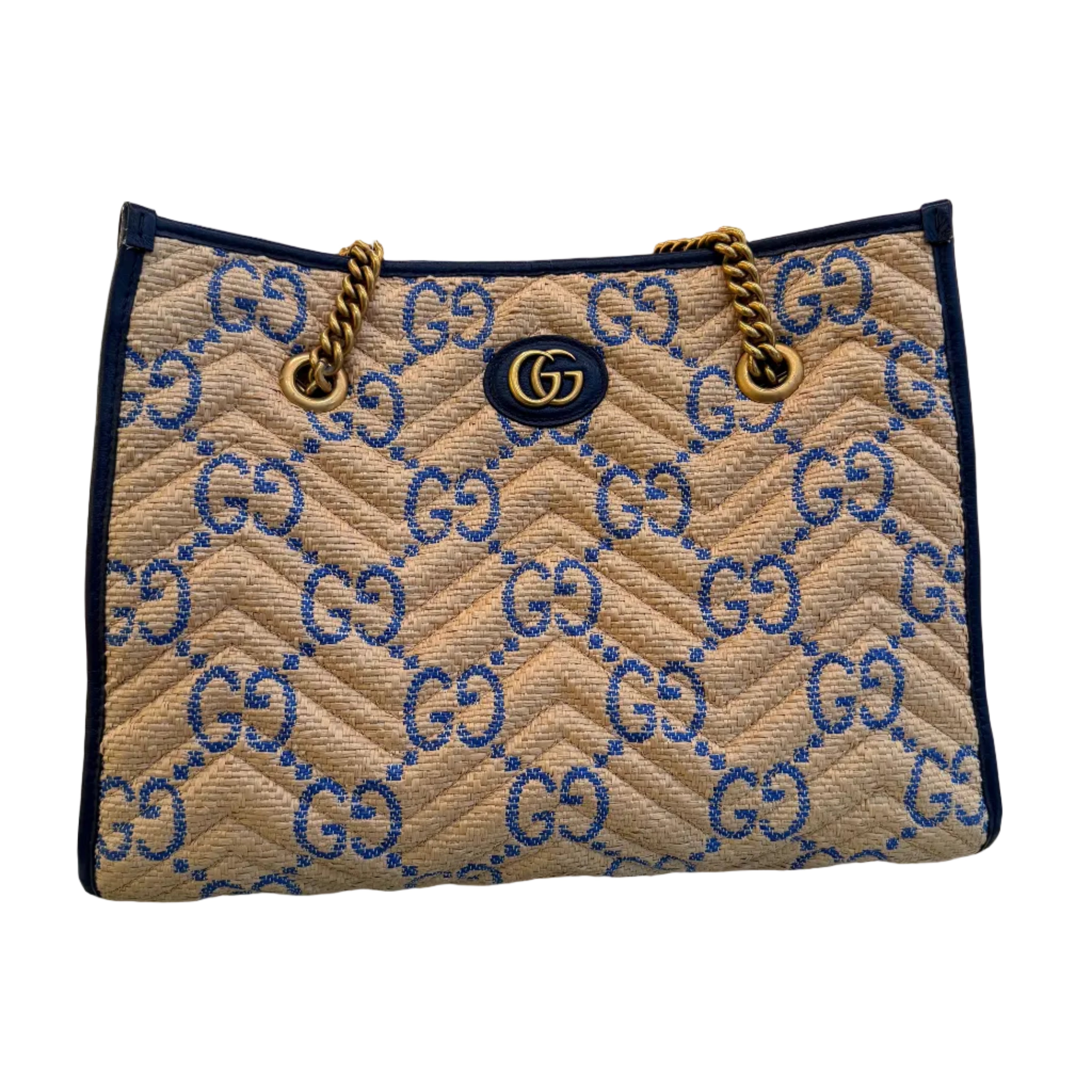 Gucci GG Marmont em ráfia