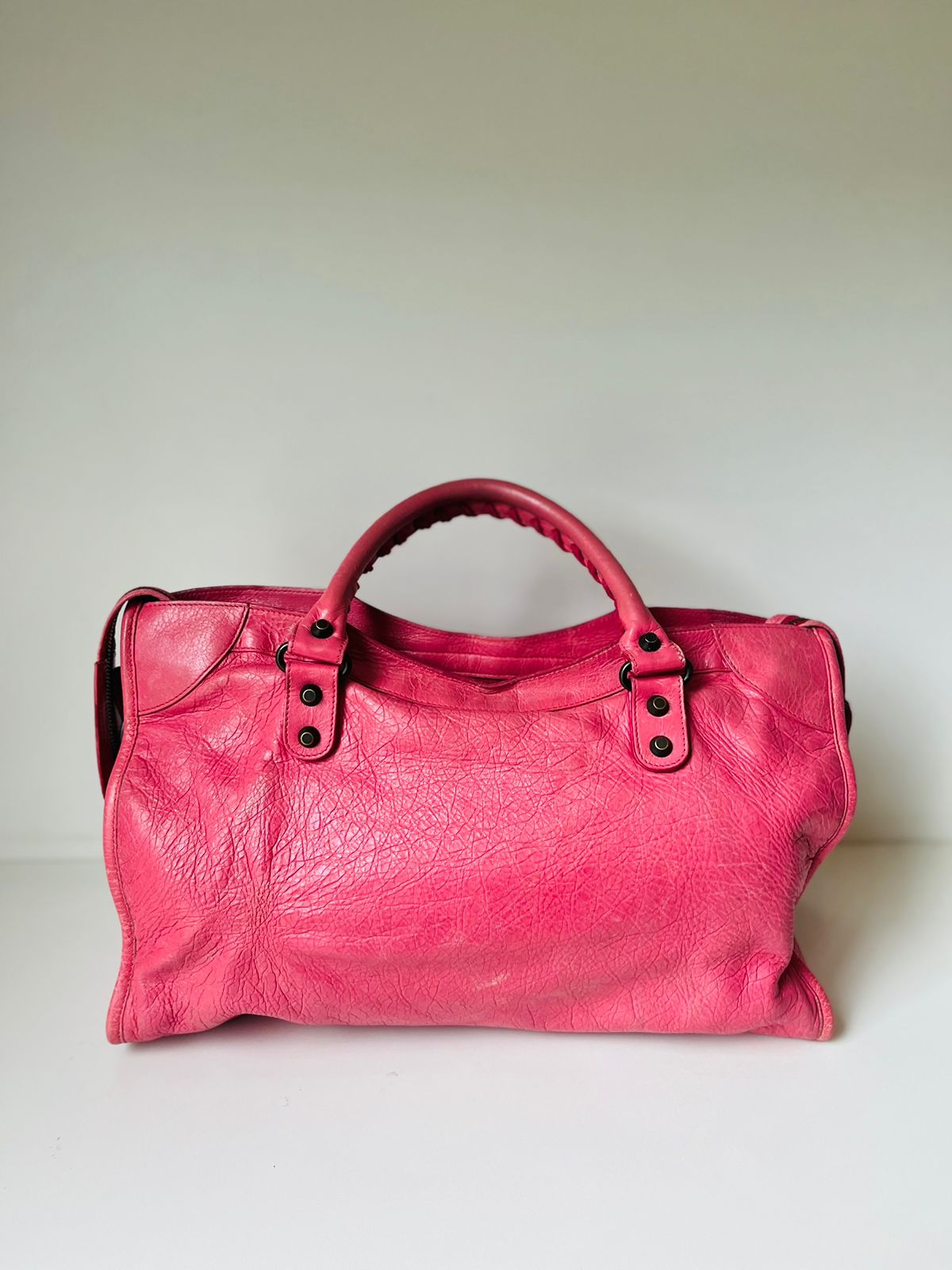 Bolsa Balenciaga Motorcycle Rosa