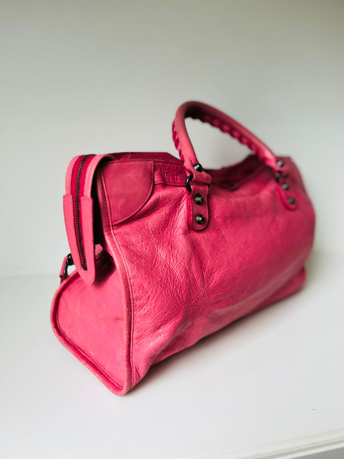 Bolsa Balenciaga Motorcycle Rosa