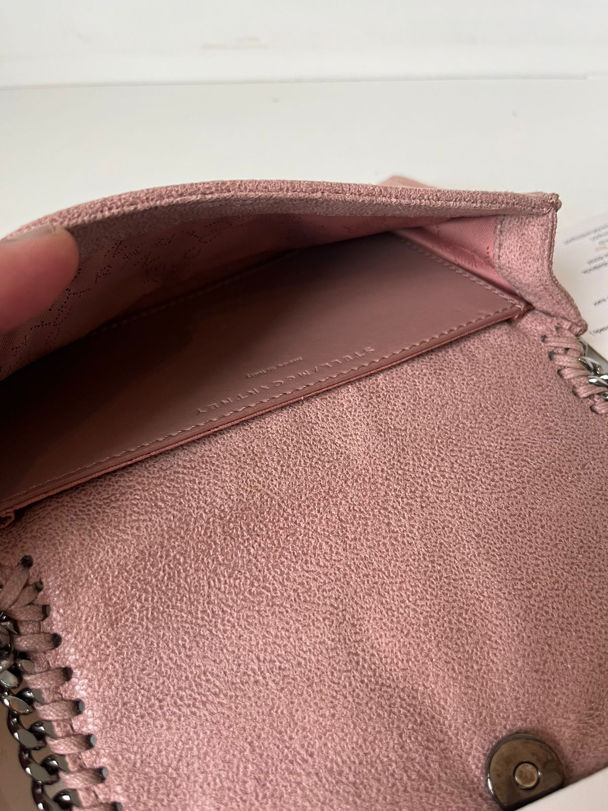 Bolsa Tiracolo Mini Stella Mccartney Falabella Flap bege