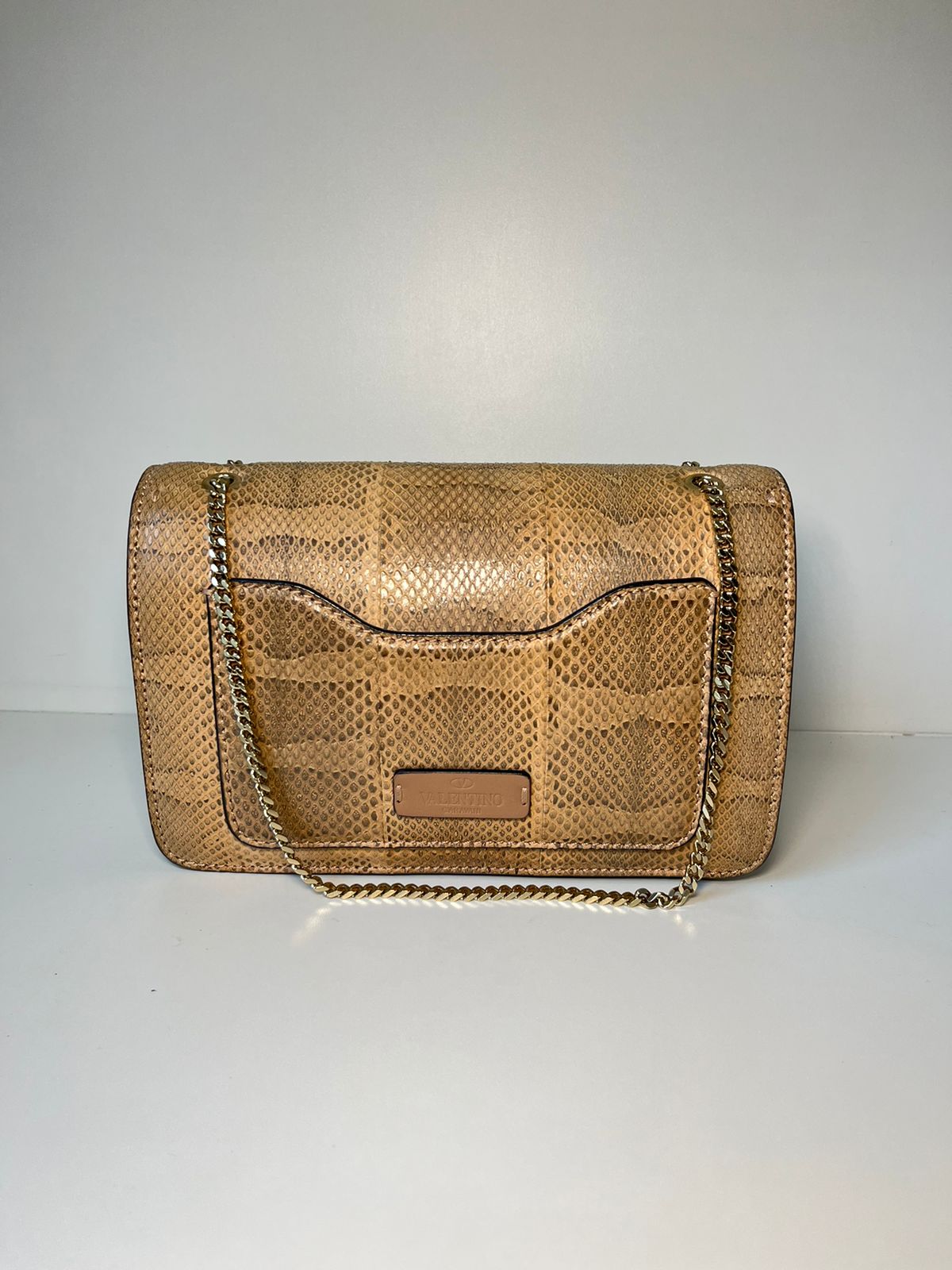 Bolsa Valentino Garavani Piton Bege