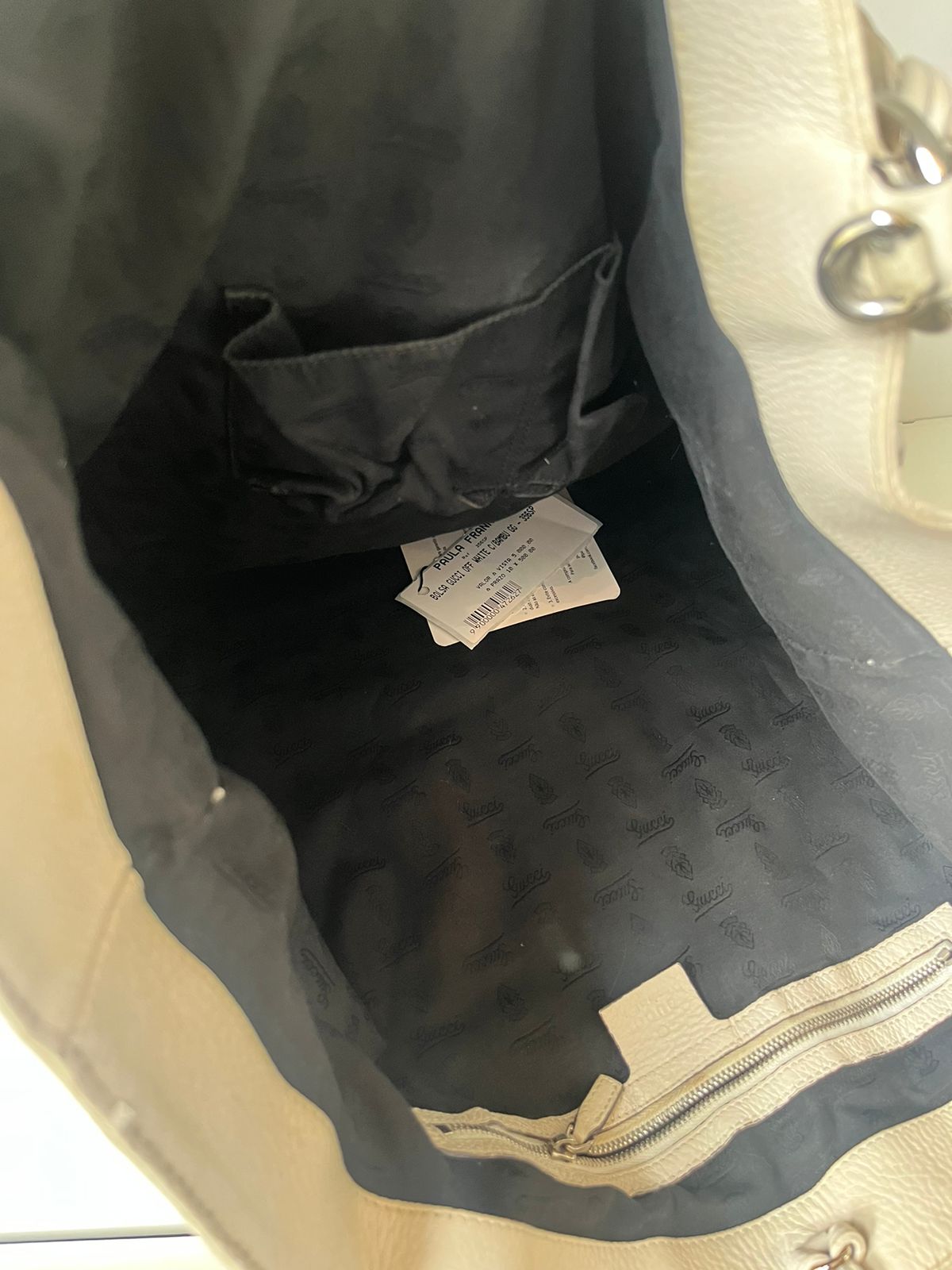 Bolsa Gucci OFF White Com Bambu GG