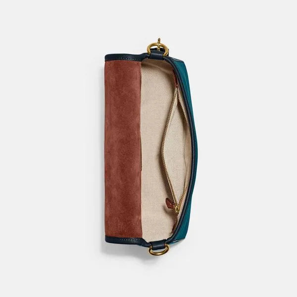 Bolsa Soft Tabby Colorblock Coach - Azul