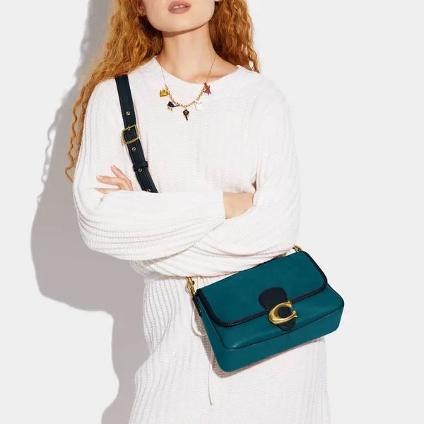 Bolsa Soft Tabby Colorblock Coach - Azul