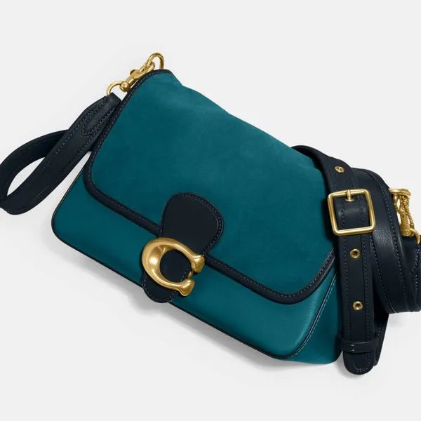 Bolsa Soft Tabby Colorblock Coach - Azul