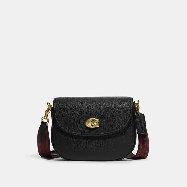 Bolsa Willow Saddle Coach - Preto