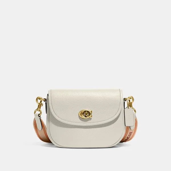 Bolsa Willow Saddle Coach duas alças - Off White