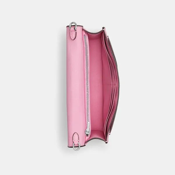 Bolsa Tabby Chain Clutch Coach - Rosa