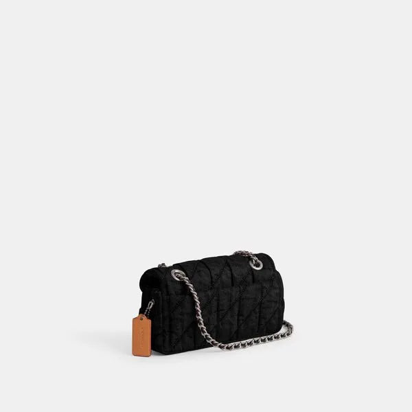 Bolsa Tabby Shoulder 20 Quilting Denim Coach - Preto