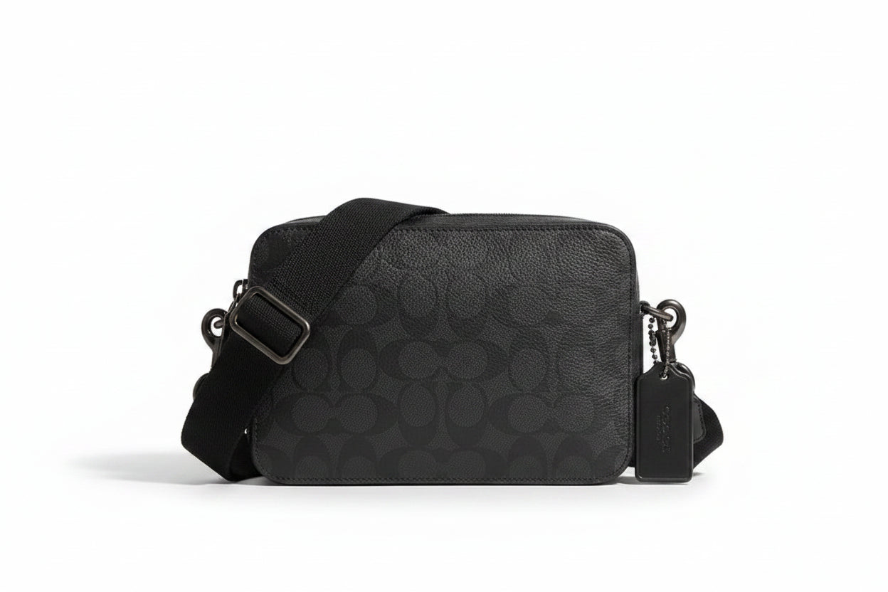 Bolsa Charter Crossbody 19 Signature Coach - Cinza