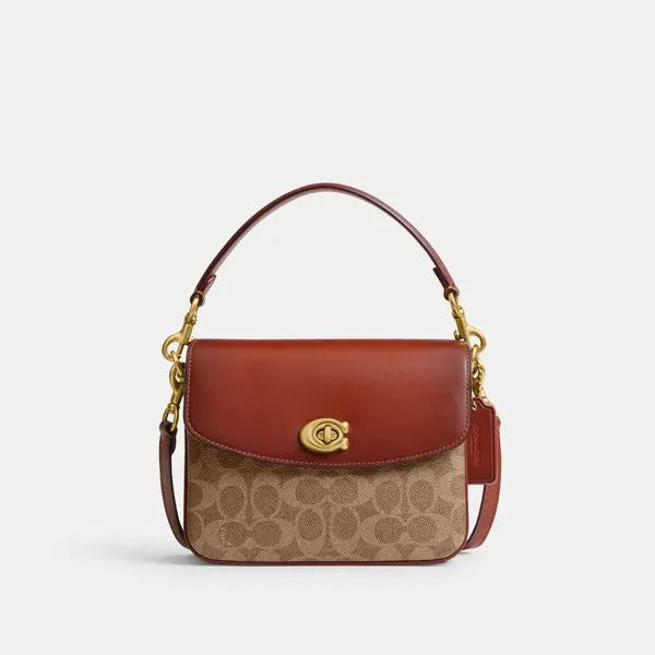 Bolsa Cassie Crossbody 19 Signature Coach Marrom