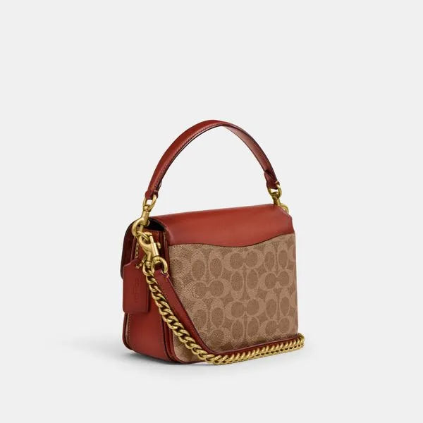 Bolsa Cassie Crossbody 19 Signature Coach Marrom