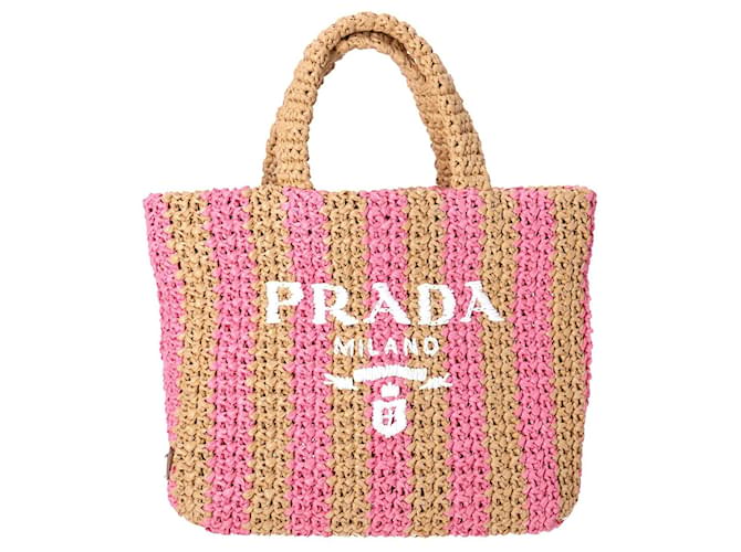 PRADA RAFFIA ROSA