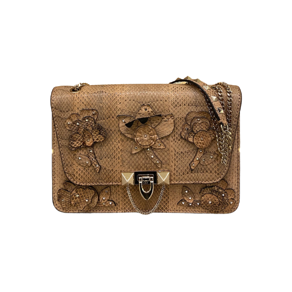 Bolsa Valentino Garavani Piton Bege