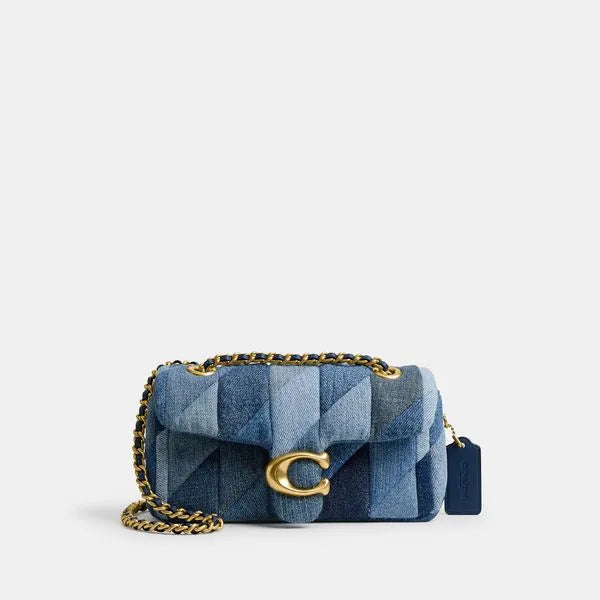 Bolsa Tabby Shoulder 20 Patchwork Quilting Coach - Azul