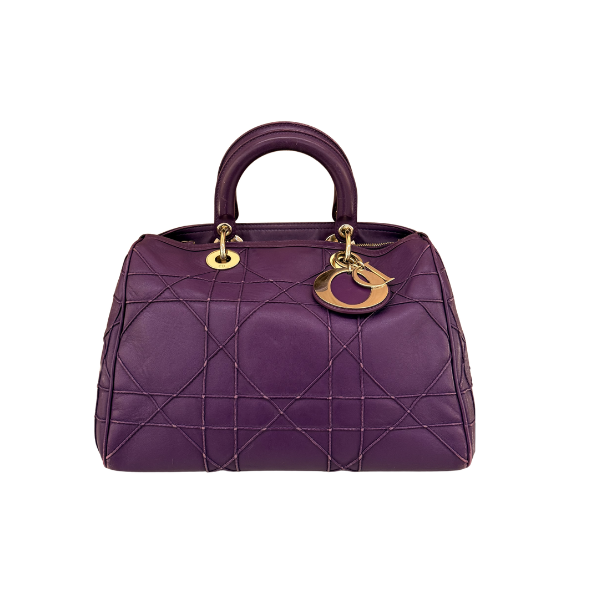 Dior Leather Granville Polochon Bag - Roxo
