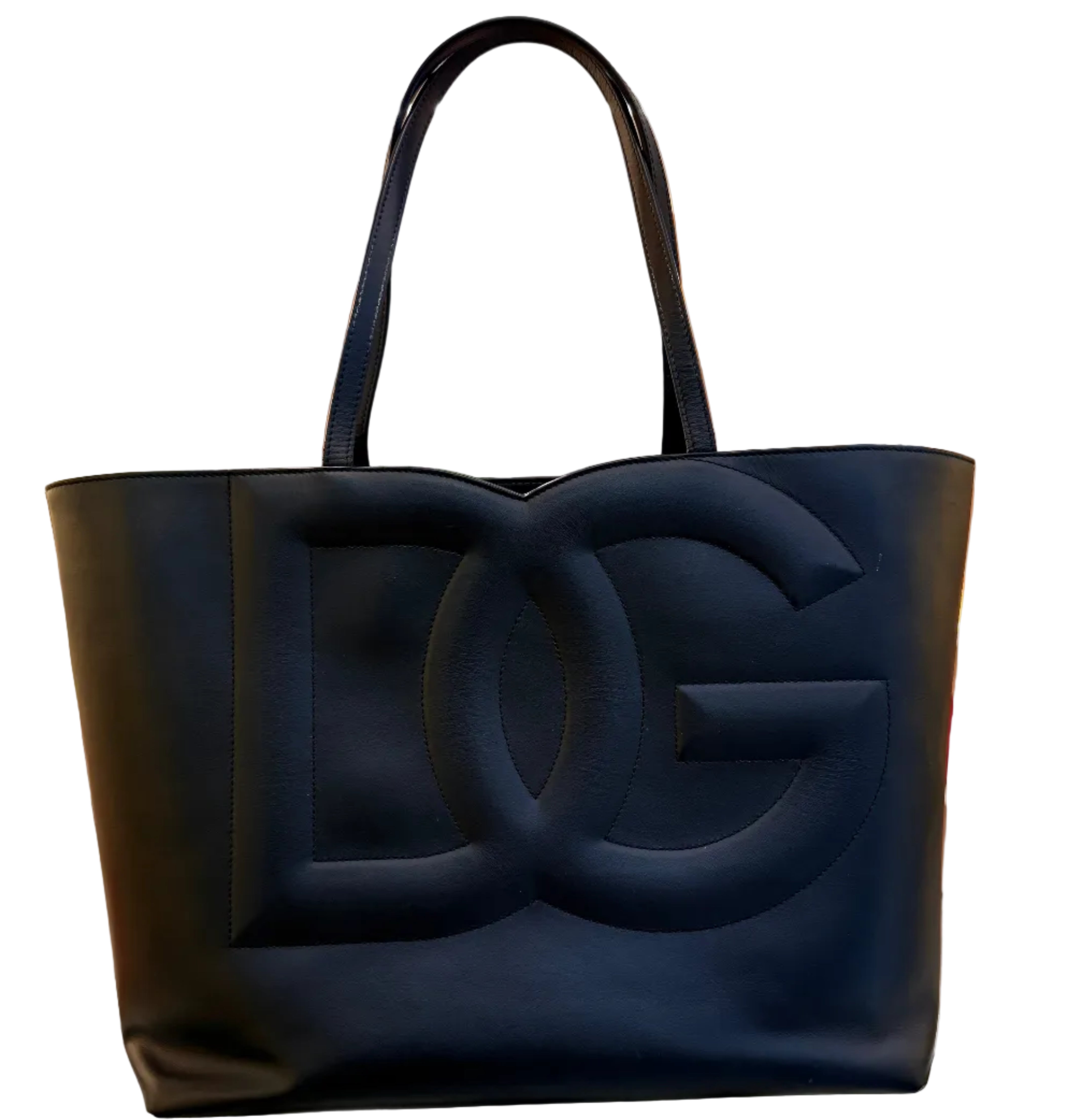 D&G Logo Calfskin Tote Bag