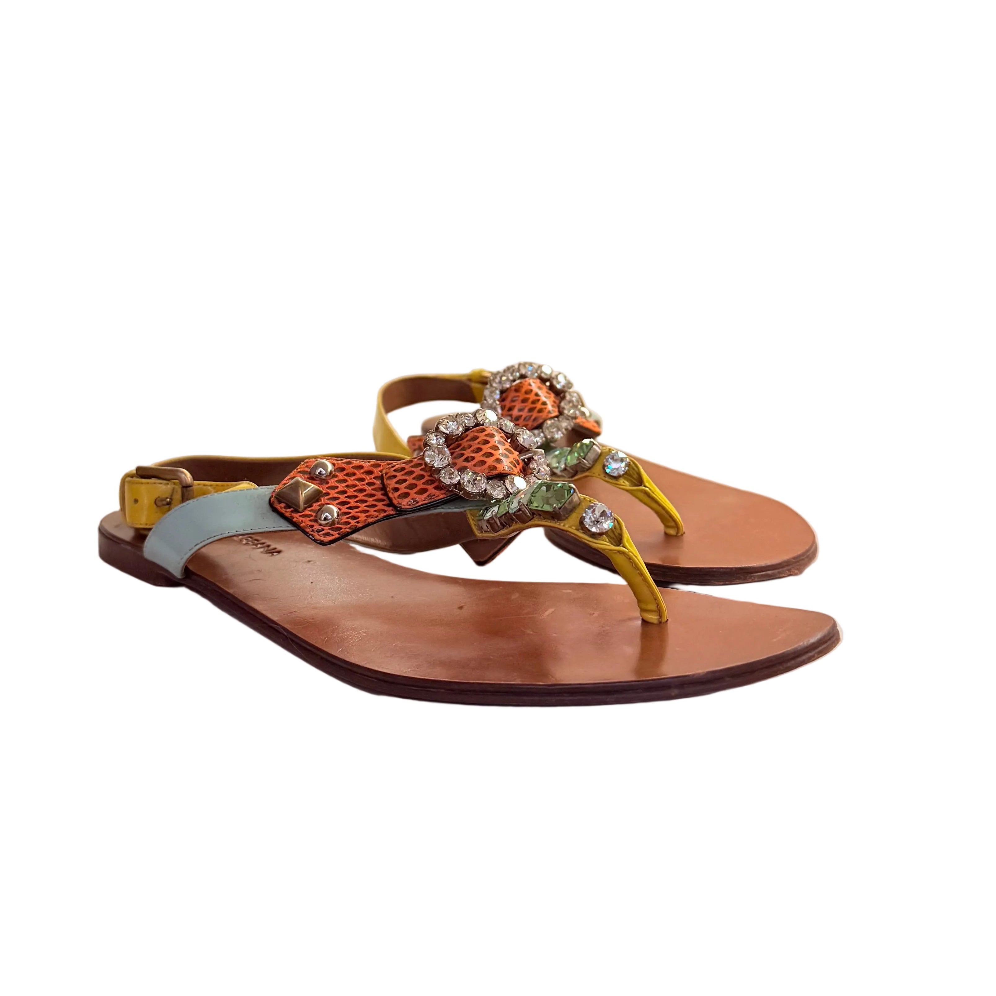 Dolce & Gabbana rasteiras coloridas