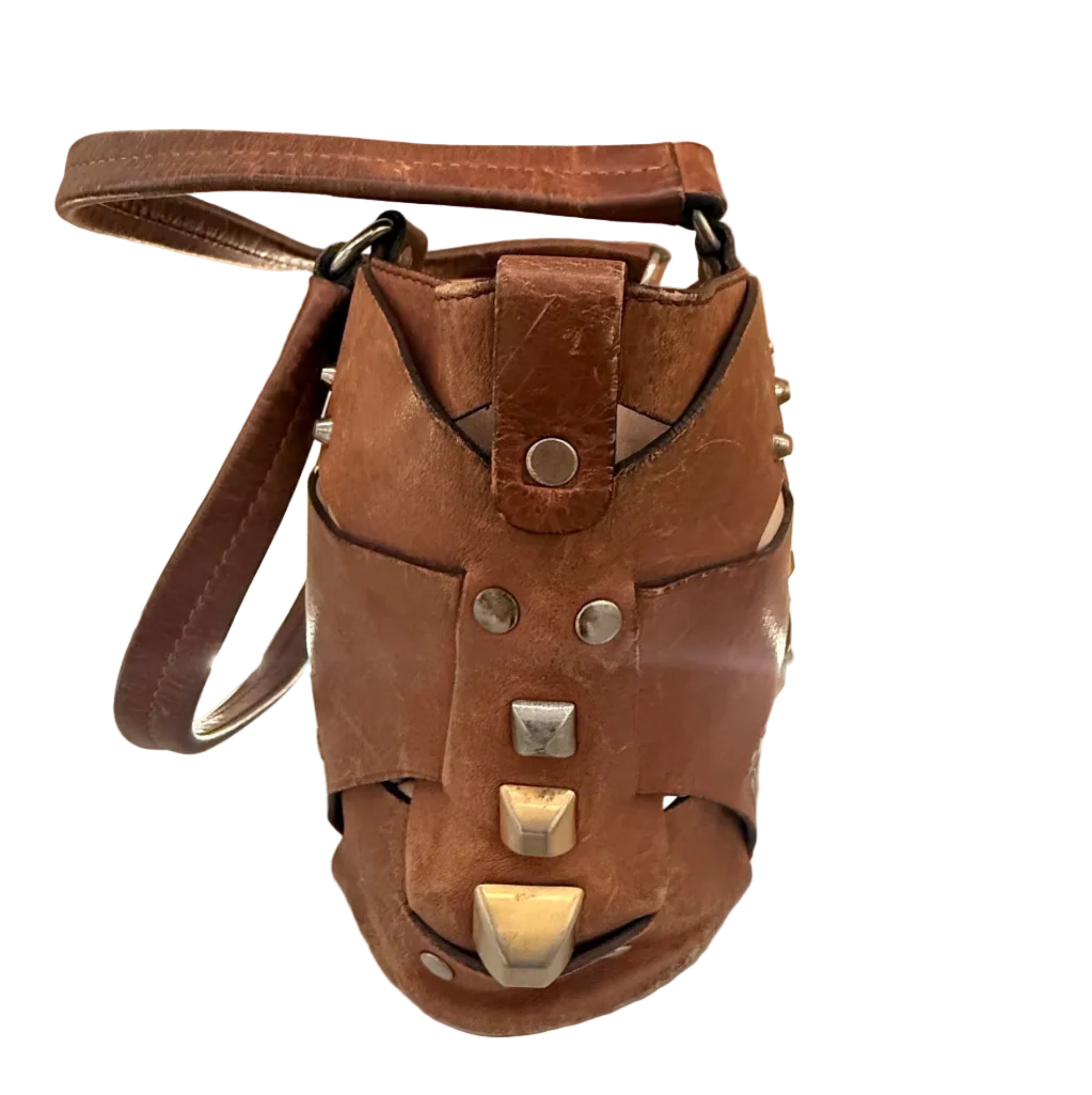 Prada Brown Leather Lattice