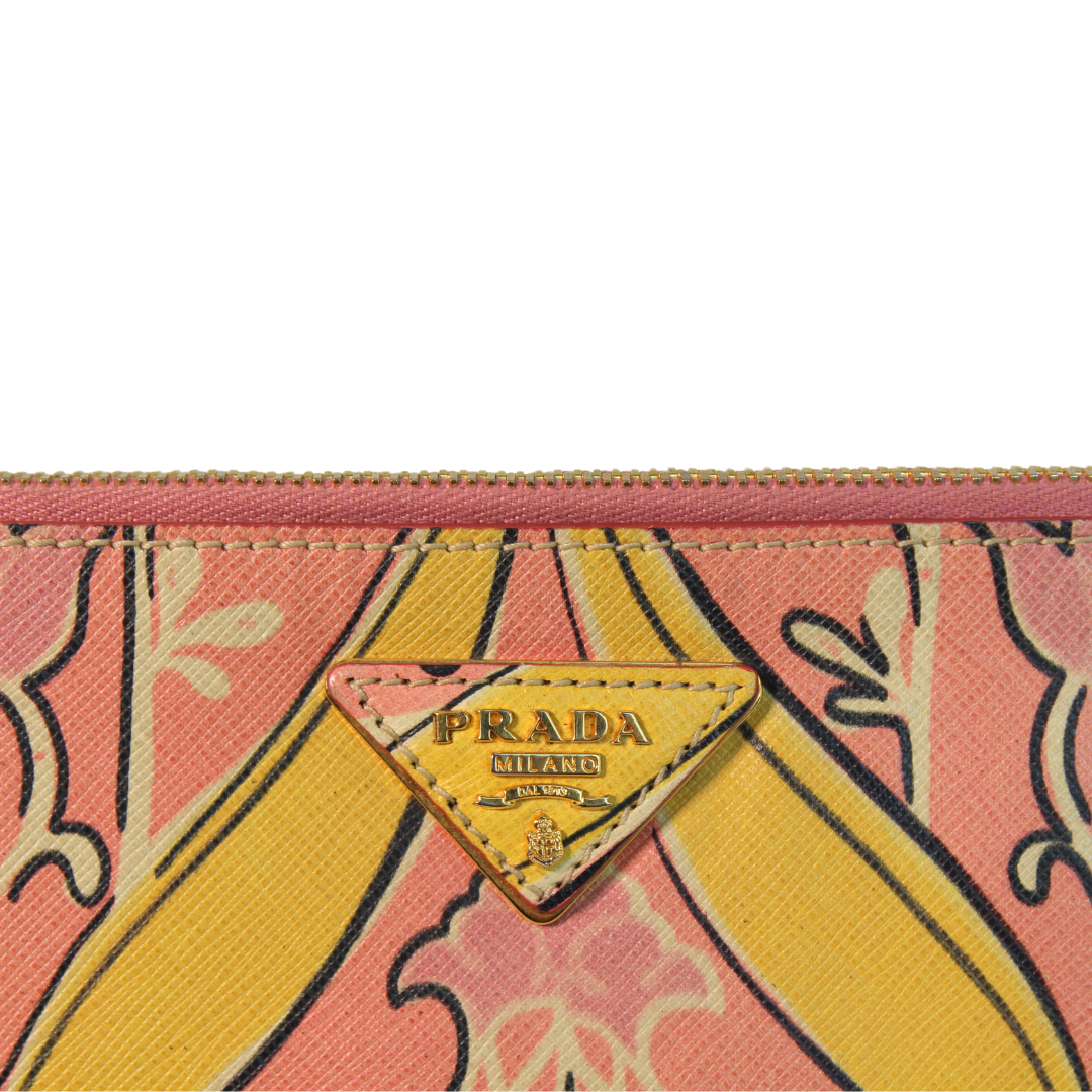 Clutch Prada flower rosa