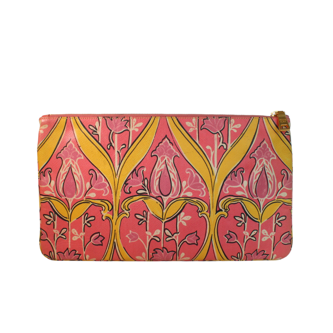 Clutch Prada flower rosa