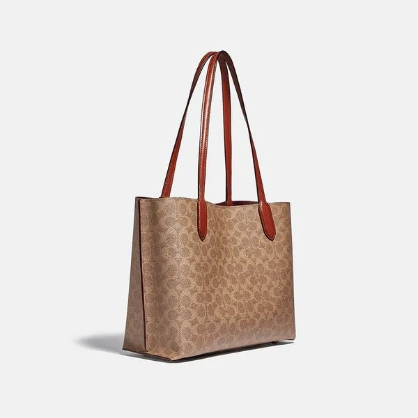 Bolsa Willow Tote Signature Coach - Marrom
