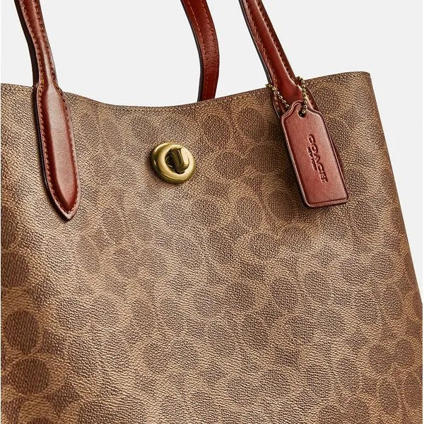 Bolsa Willow Tote Signature Coach - Marrom