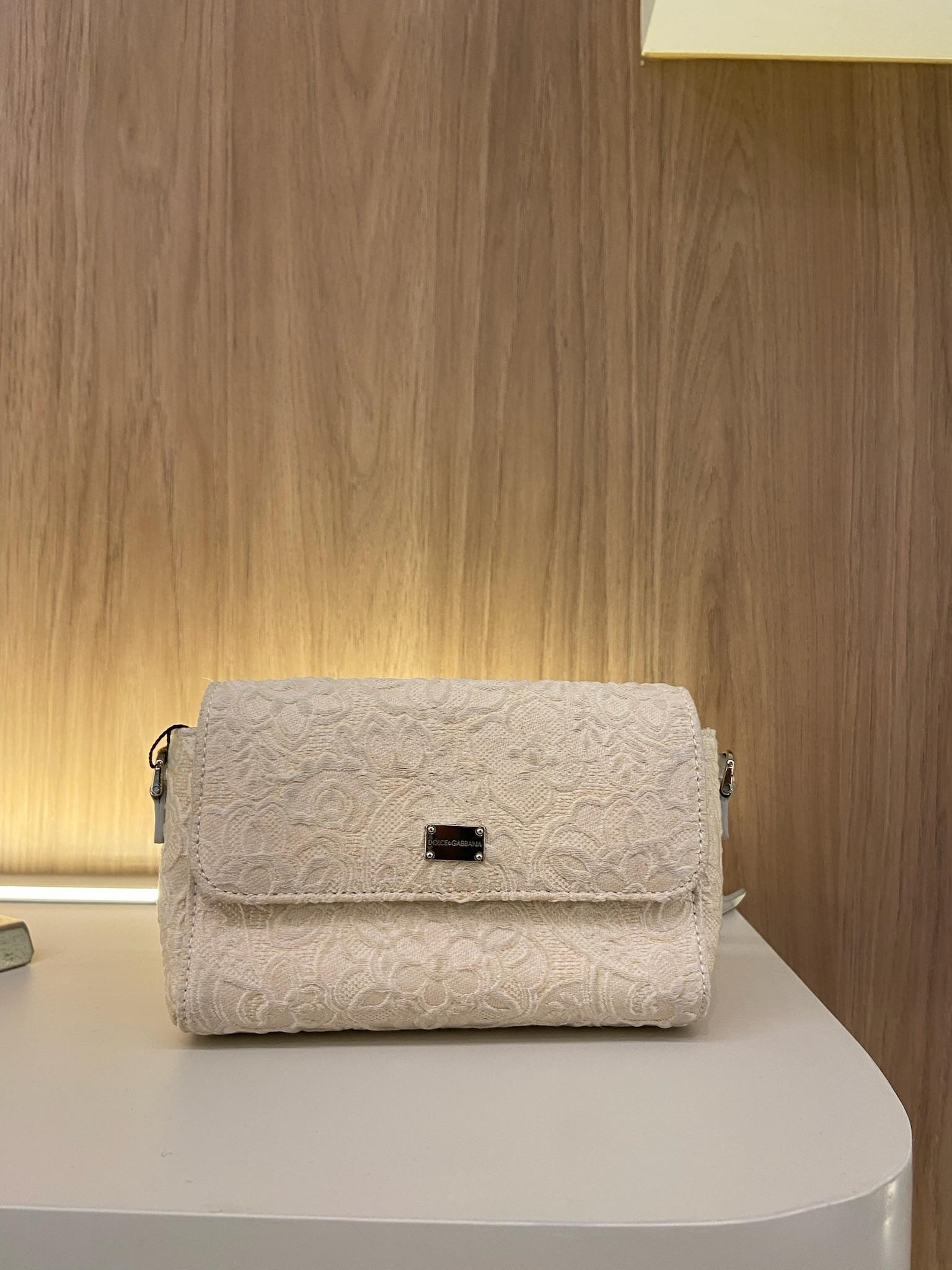 Bolsa Dolce & Gabbana Off White tecido mini Sicily