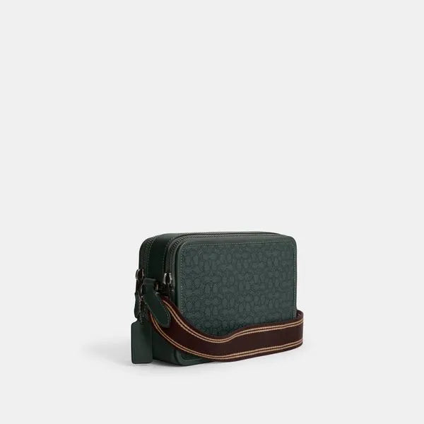 Bolsa Charter Crossbody 24 Micro Signature Jacquard Coach - Verde