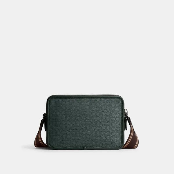 Bolsa Charter Crossbody 24 Micro Signature Jacquard Coach - Verde