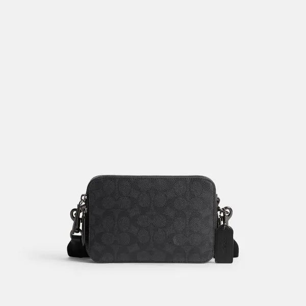 Bolsa Charter Crossbody 19 Signature Coach - Cinza